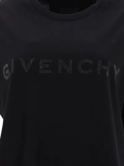 Shop Givenchy Black Rhinestone T-shirt For Women