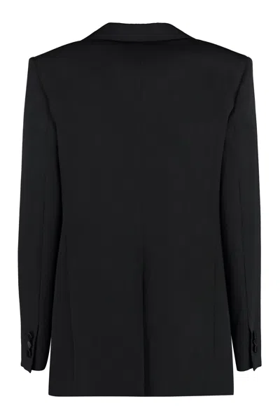 Shop Givenchy Black Wool Single-breasted Blazer For Women