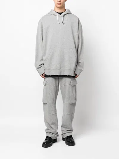 Shop Givenchy Cotton Hoodie In Gray