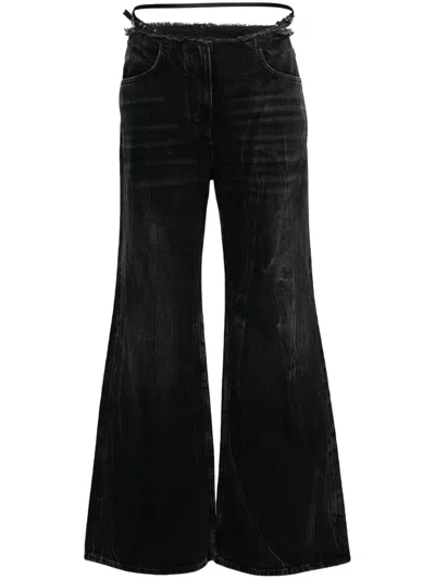 Shop Givenchy Effortlessly Chic Wide-leg Denim Cotton Jeans For Women In Black
