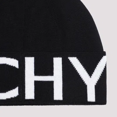 Shop Givenchy Jacquard Beanie In Black