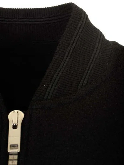 Shop Givenchy Black Knit Varsity Jacket For Men