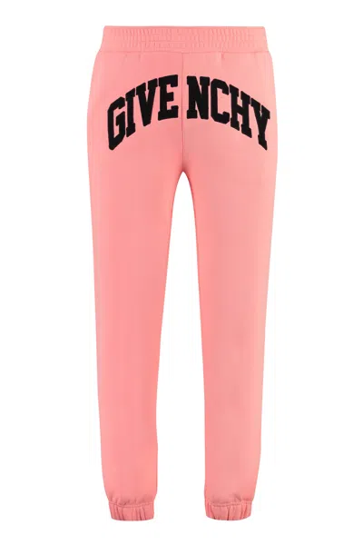Shop Givenchy Men's Logo Print Sweatpants In Coral For Ss23