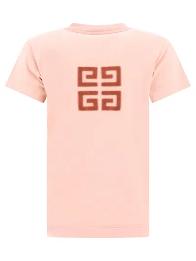 Shop Givenchy Slim Fit Pink Cotton T-shirt With Signature Tufted Detail For Women
