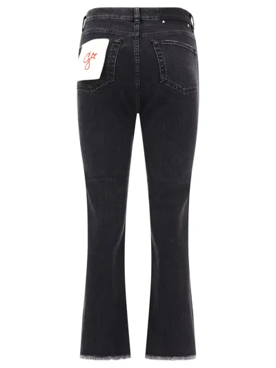 Shop Golden Goose Black Cropped Flare Jeans For Women