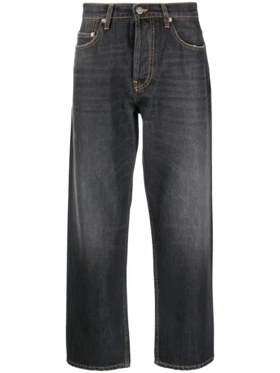 Shop Golden Goose Black Cotton Capri Jeans For Men