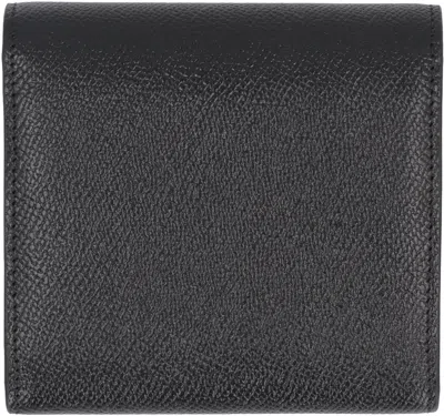 Shop Ami Alexandre Mattiussi Grainy Leather Wallet For Women In Black