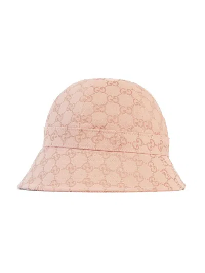 Shop Gucci Gg-canvas Bucket Hat For Women In Pink