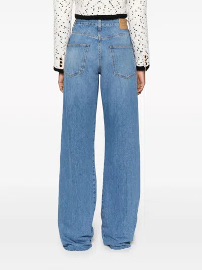 Shop Gucci Horsebit Straight-leg Denim Jeans For Women In Blue