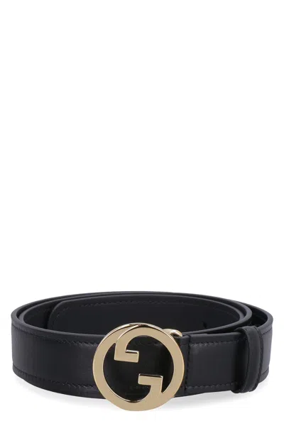 Shop Gucci Luxurious Black Leather Belt For Women