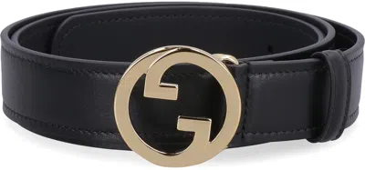Shop Gucci Luxurious Black Leather Belt For Women