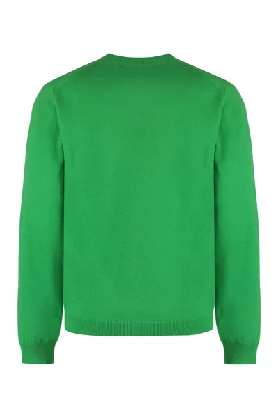 Shop Gucci Luxurious Green Cashmere Sweater For Men