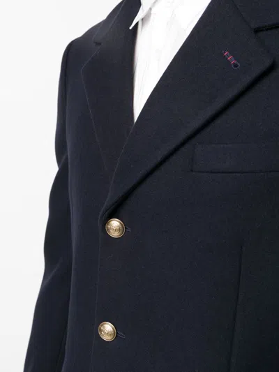 Shop Gucci Men's Navy Wool Single-breasted Blazer For Fw23 In Blue