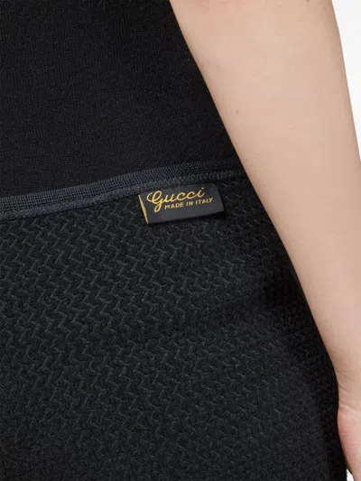 Shop Gucci Slim Black Knee-length Cyclist Shorts For Women