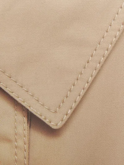 Shop Gucci Web Detail Trench Jacket In Camel