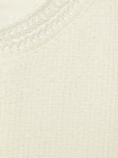 Shop Gucci White Wool Tweed Dress For Women
