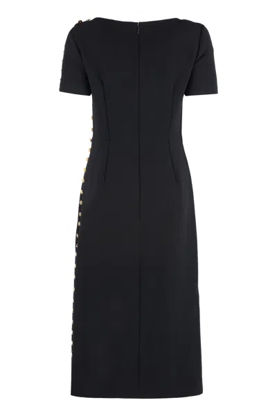 Shop Gucci Women's Black Wool Embellished Dress