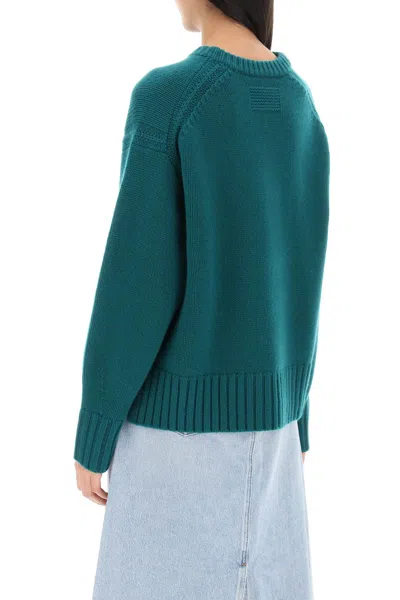 Shop Guest In Residence Green Oversized Cashmere Sweater For Women
