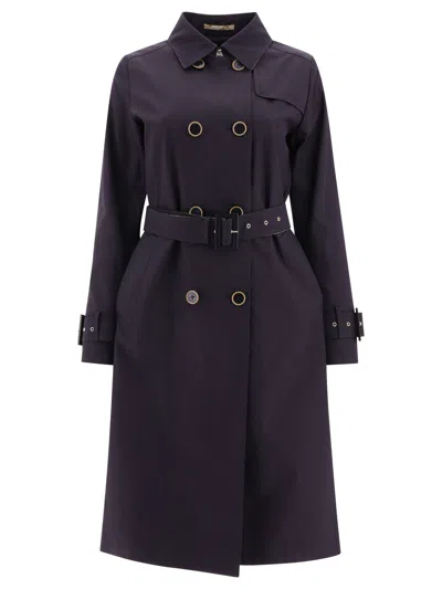 Shop Herno Classic Double-breasted Trenchcoat For Women In Navy