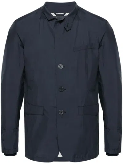 Shop Herno Lightweight Navy Blue Jacket For Men