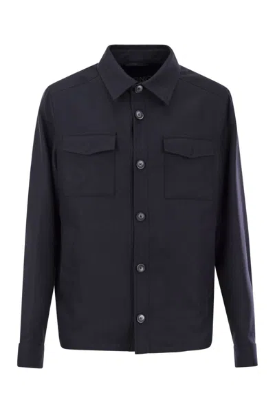 Shop Herno Sophisticated Men's Casual Shirt In Blue