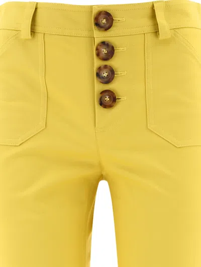 Shop Ines De La Fressange "charlotte" Trousers In Yellow