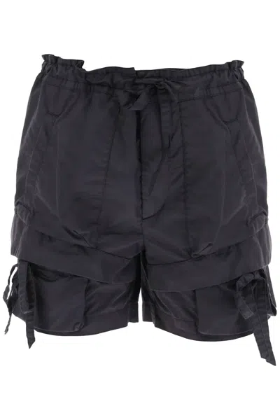 Shop Isabel Marant Black Cargo-inspired Cotton Shorts For Women
