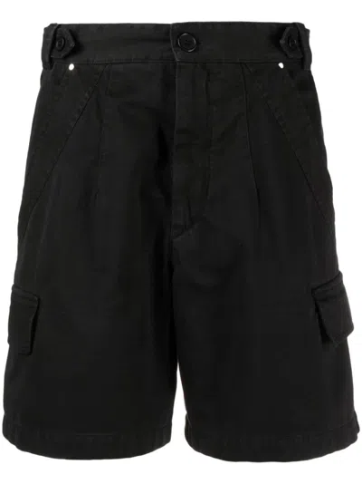Shop Isabel Marant Black Cotton Cargo Shorts For Women