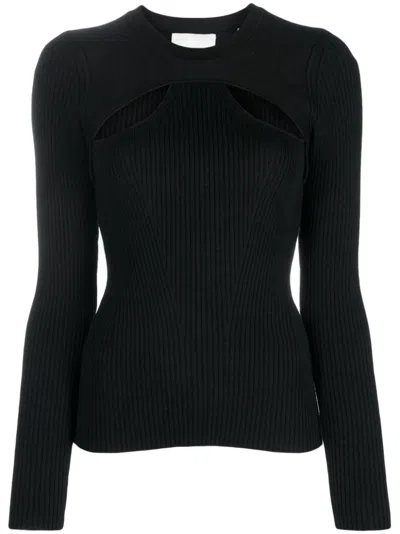 Shop Isabel Marant Black Knit Long Sleeve Top For Women