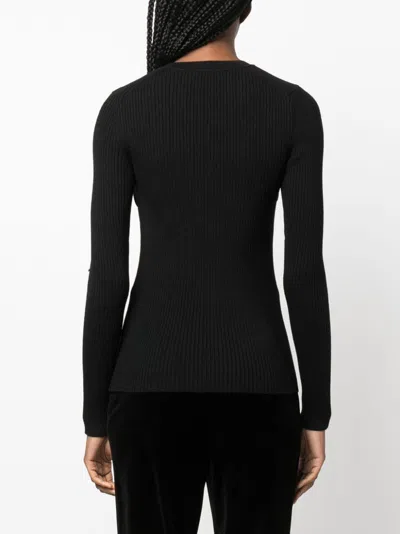 Shop Isabel Marant Black Knit Long Sleeve Top For Women
