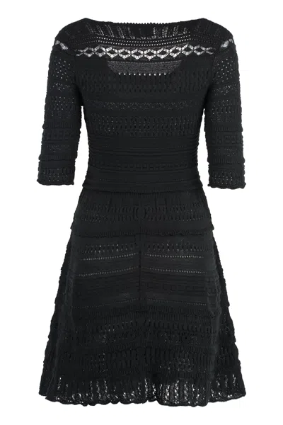 Shop Isabel Marant Étoile Black Embroidered Cotton Mini Dress
