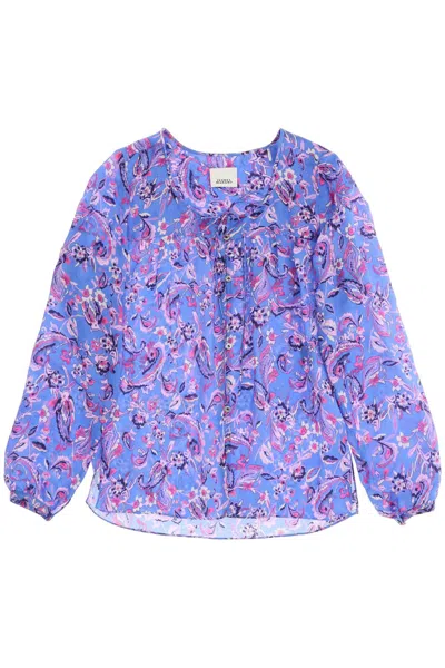 Shop Isabel Marant Floral Jacquard Blouse For Women In Blue