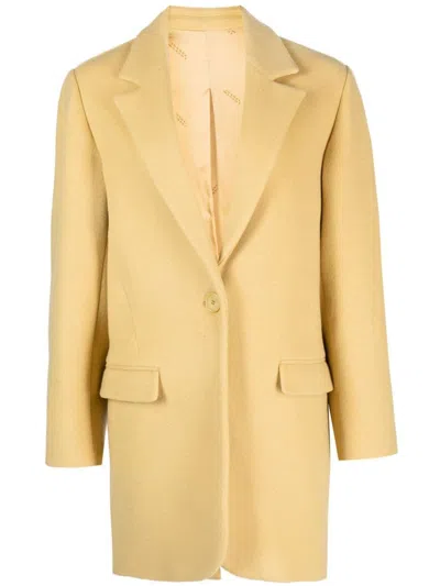 Shop Isabel Marant Luxurious Straw Colored Outerwear For Women In Beige