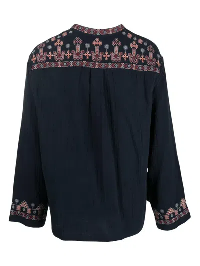 Shop Isabel Marant Men's Blue Cikariah Blouse For Ss23 In Faded Night