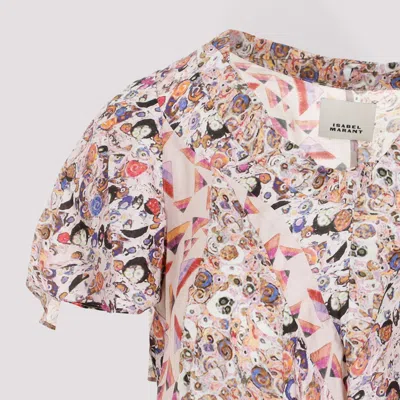 Shop Isabel Marant Pink & Purple Viscose & Silk Women's Shirt For Ss24