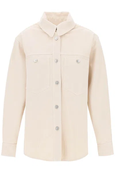 Shop Isabel Marant Relaxed Fit Denim Shirt In Classic Neutral In Grey