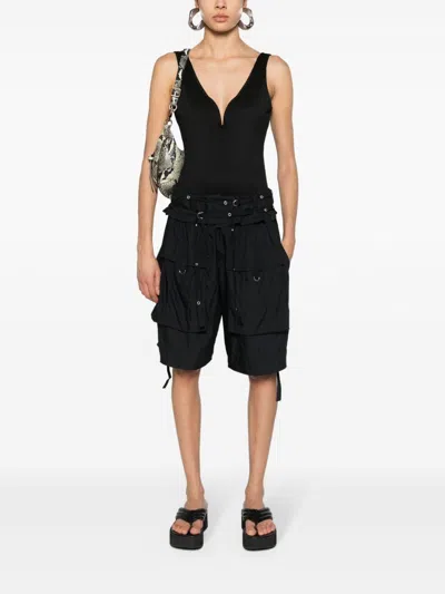 Shop Isabel Marant Short Heidi Cargo Negro In Black