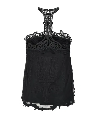 Shop Isabel Marant Black Lace V-neck Top For Women