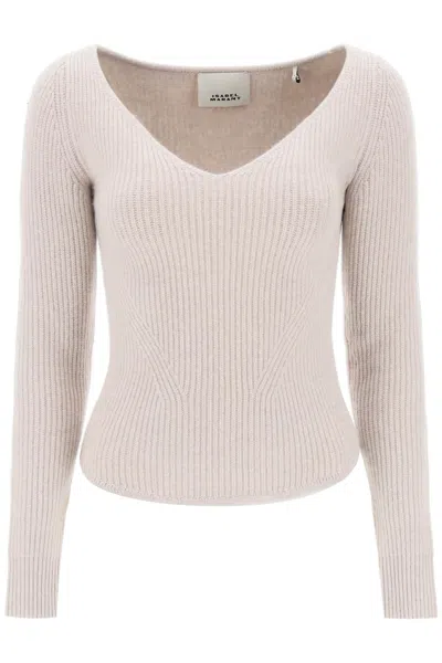Shop Isabel Marant Women's Asymmetrical Wool And Cashmere Sweater In Beige
