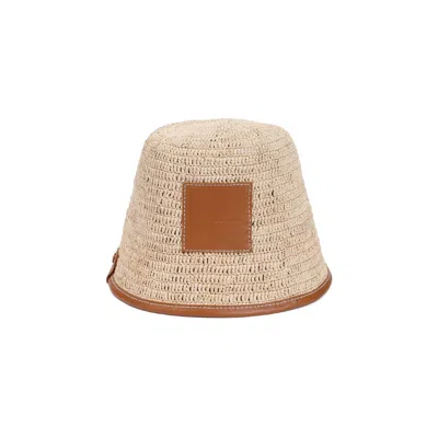Shop Jacquemus Raffia Bucket Hat For Women In Brown