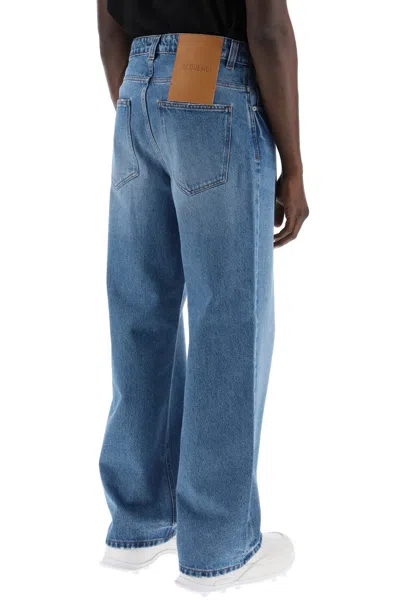 Shop Jacquemus Relaxed Cut Denim Jeans In Blue