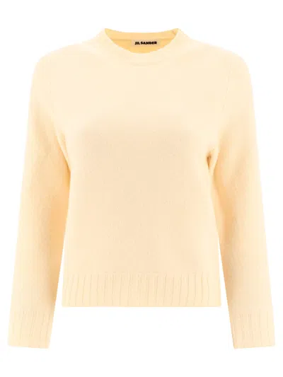 Shop Jil Sander Beige Regular Fit Merino Wool Sweater For Women In Tan