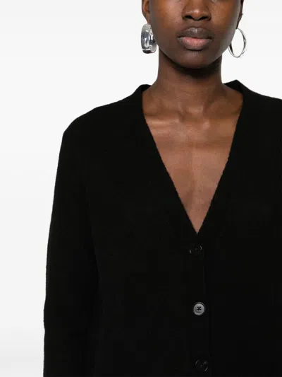 Shop Jil Sander Black Wool V-neck Cardigan For Women