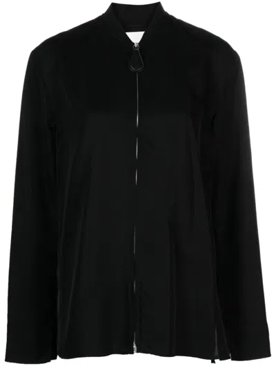 Shop Jil Sander Black Zipped Women's Shirt For Ss24