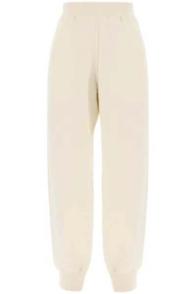 Shop Jil Sander Cozy White Sweatpants For Women