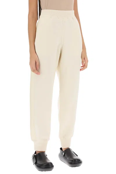 Shop Jil Sander Cozy White Sweatpants For Women