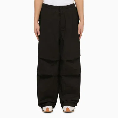 Shop Jil Sander Men's Oversize Cotton Trousers In Tan In Beige