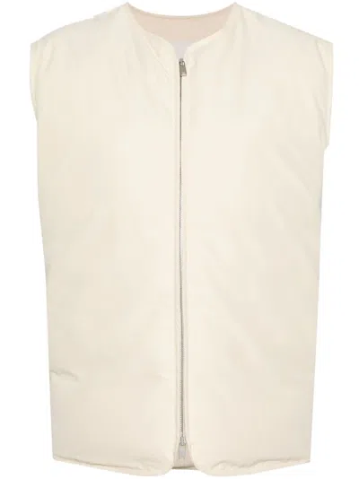 Shop Jil Sander Sleeveless Quilted Down Vest In Sand Beige For Women In Tan