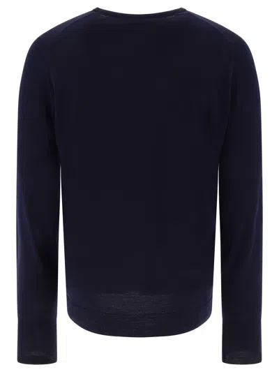 Shop John Smedley "marcus" Sweater In Navy