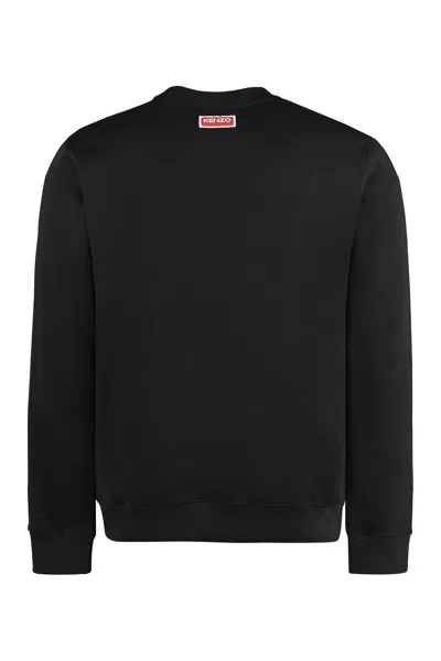 Shop Kenzo Black Cotton Crew-neck Sweatshirt For Men